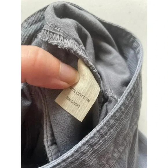 J Jill Blue 100% Cotton Textured Capri Pants Genuine Fit Below Waist 12 EUC 0304 - Picture 11 of 12